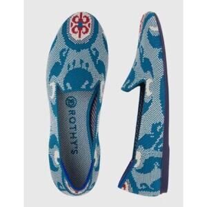 ROTHY’S The Loafer *Rare* Ltd Edition Retired Moroccan Teal Blue Round Toe Sz 10